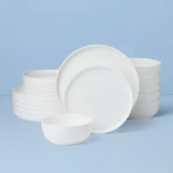 Modern White 18-Piece Dinnerware Set