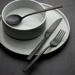 Modulus Black Satin 20-Piece Flatware Set