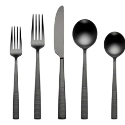 Modulus Black Satin 20-Piece Flatware Set