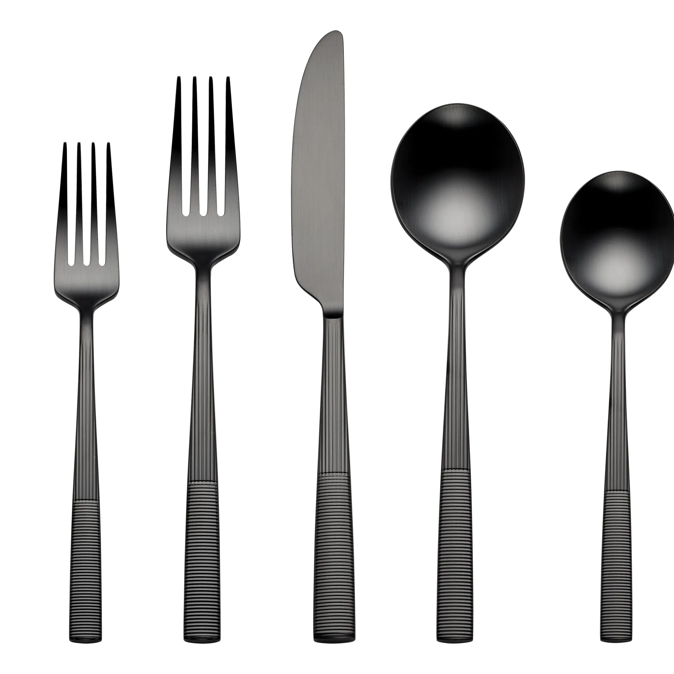 Modulus Black Satin 20-Piece Flatware Set