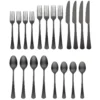Morgan Black Satin 20-Piece Flatware Set