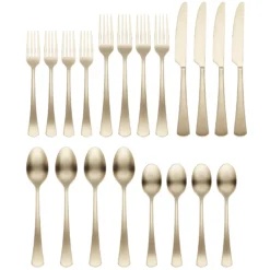 Morgan Champagne Satin 20-Piece Flatware Set