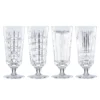 New Vintage Crystal Iced Beverage Glasses, Set of 4