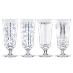 New Vintage Crystal Iced Beverage Glasses, Set of 4
