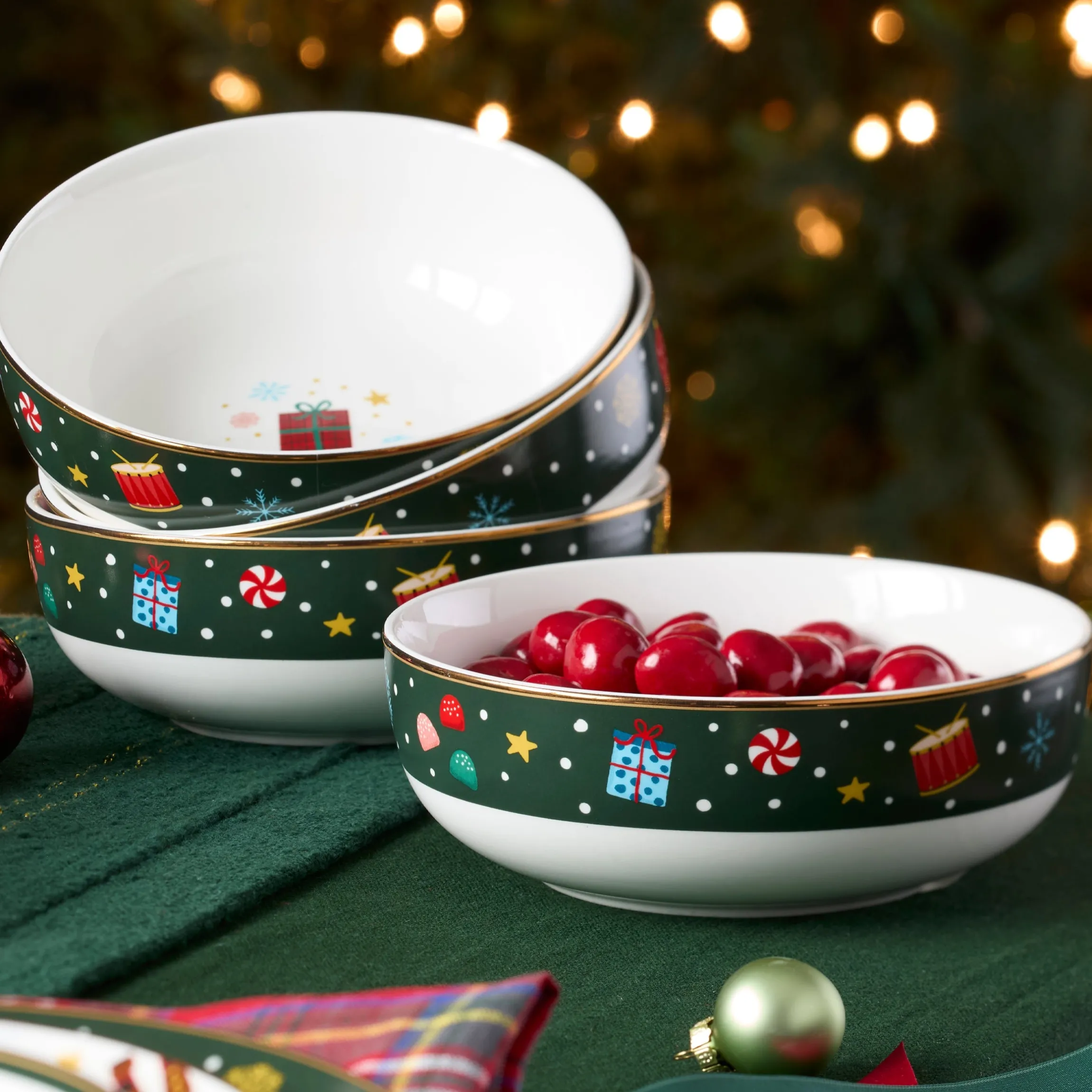 Nutcracker Ballet All Purpose Bowls, Set of 4