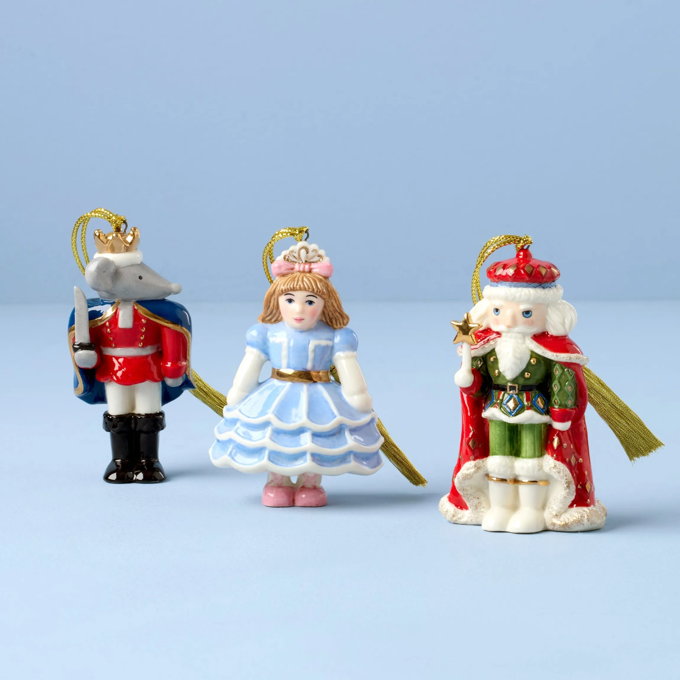 Nutcracker Ballet 3-Piece Ornament Set