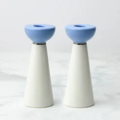 Oak Street Candlestick Holders, Set of 2