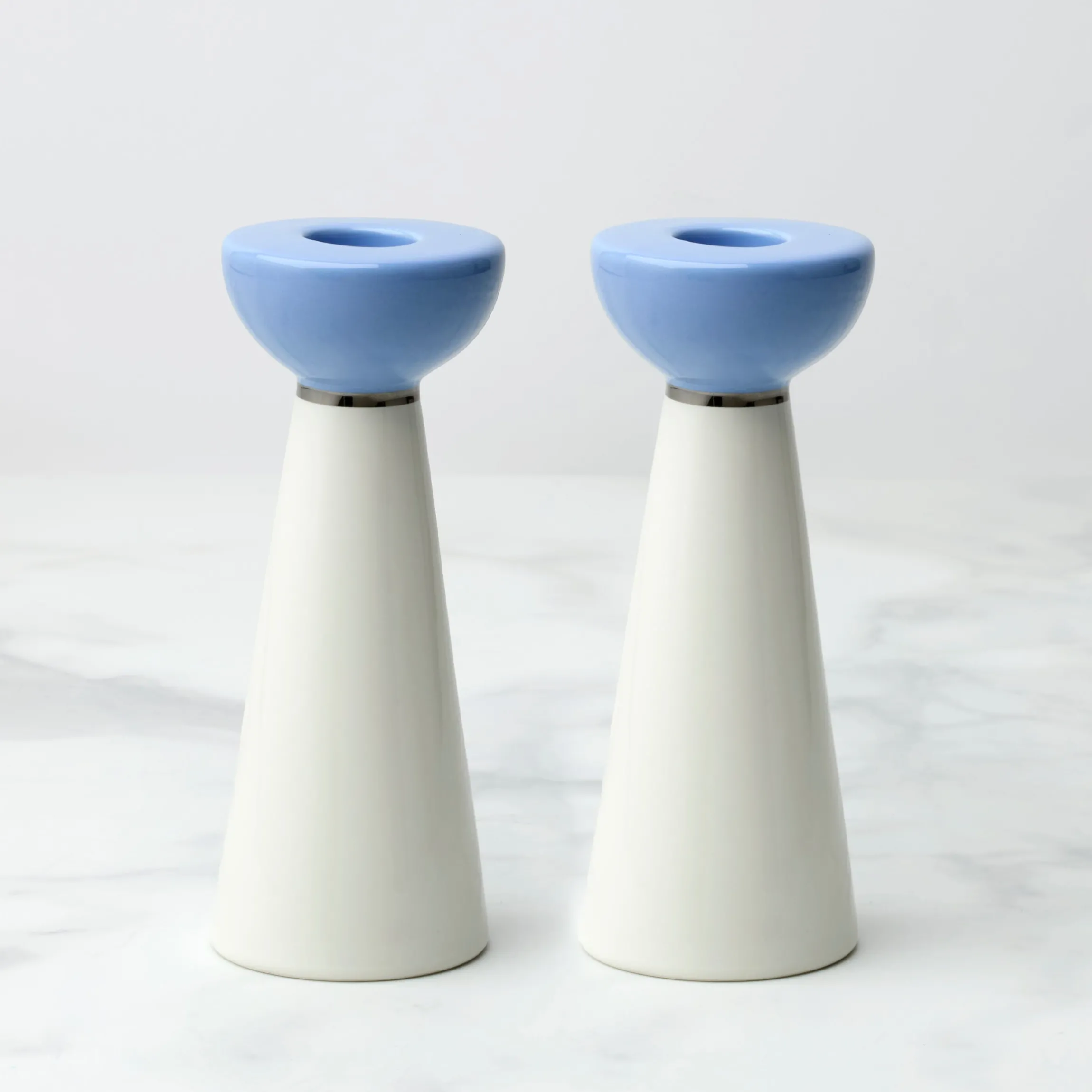 Oak Street Candlestick Holders, Set of 2