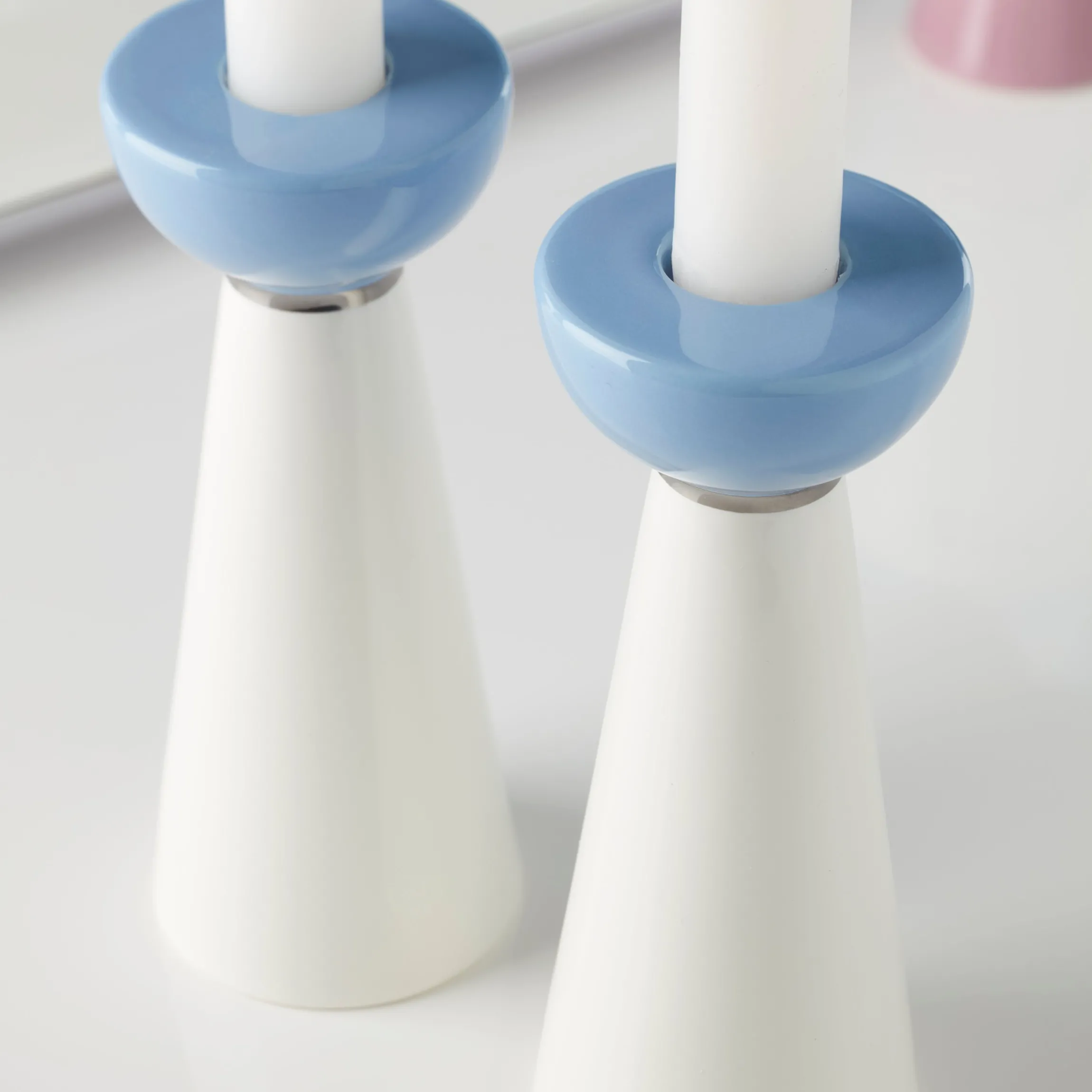 Oak Street Candlestick Holders, Set of 2