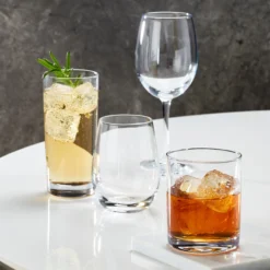 5 O'Clock Stemless Wine Glasses, Set of 4
