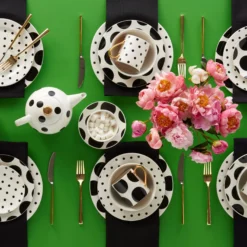 On The Dot 12-Piece Dinnerware Set