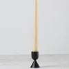 Onyx Brass Short Taper Candle Holder