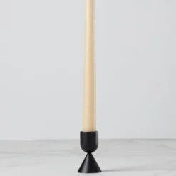 Onyx Brass Short Taper Candle Holder