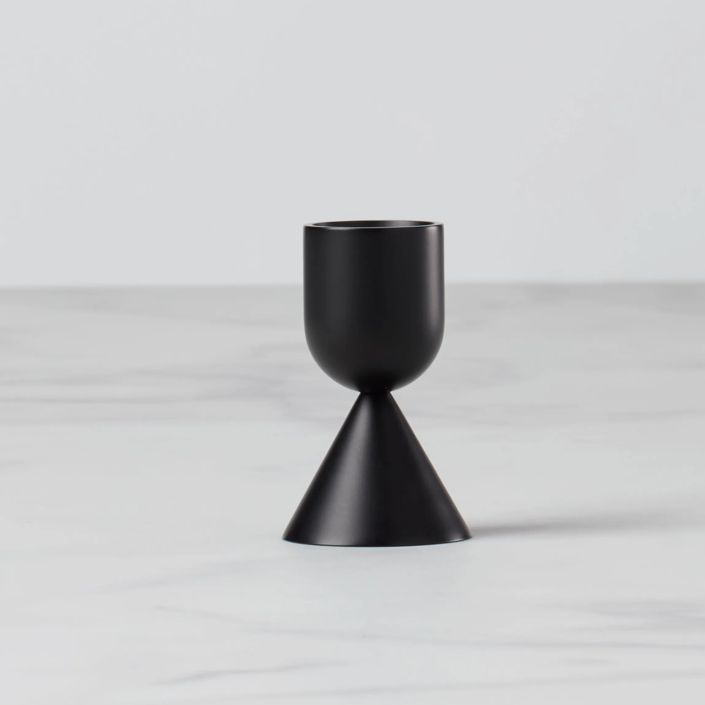 Onyx Brass Short Taper Candle Holder
