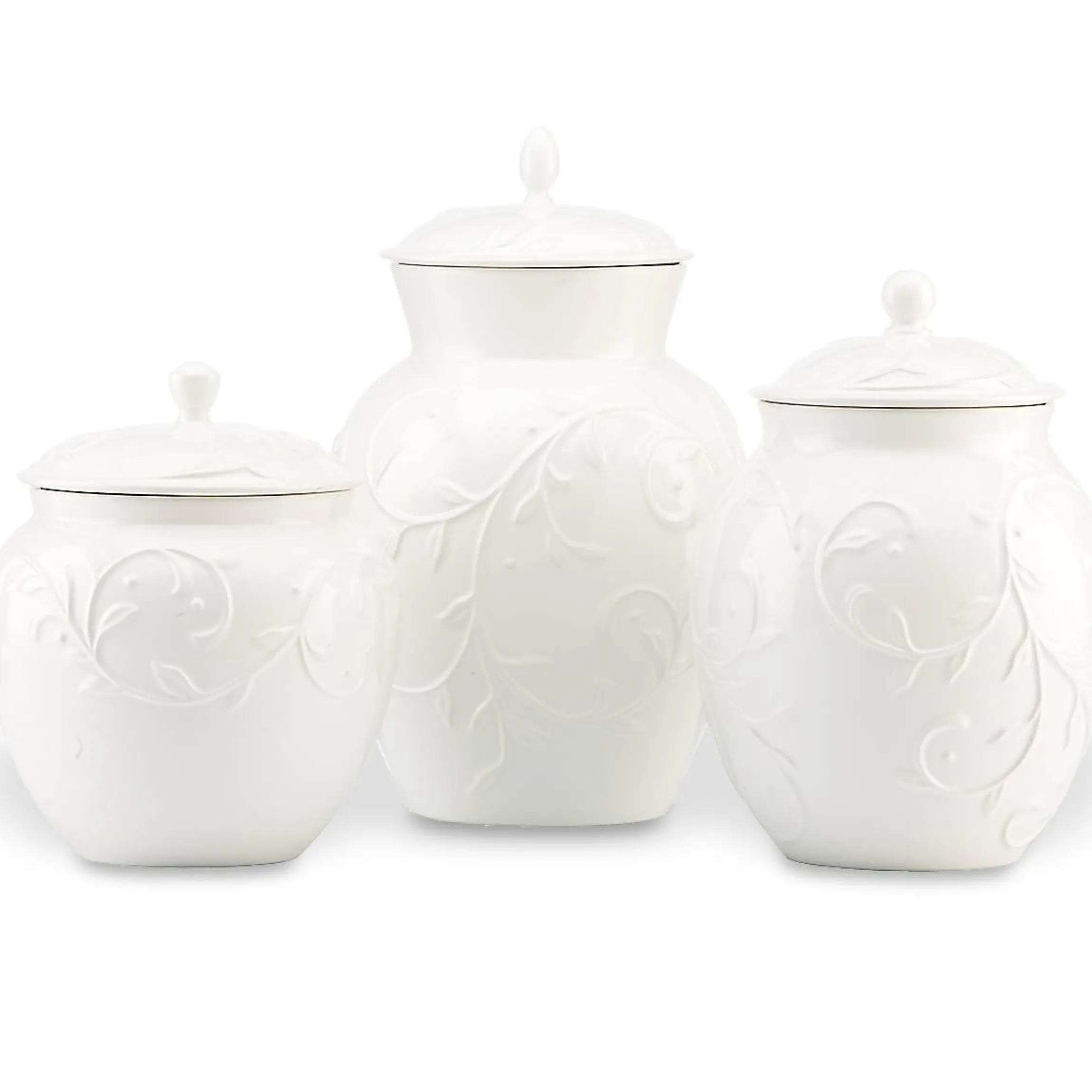Opal Innocence Carved 3-Piece Canister Set