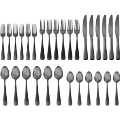 Opera Black Titanium 30-Piece Flatware Set