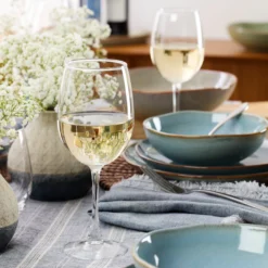 Organic Shades Blue 12-Piece Dinnerware Set