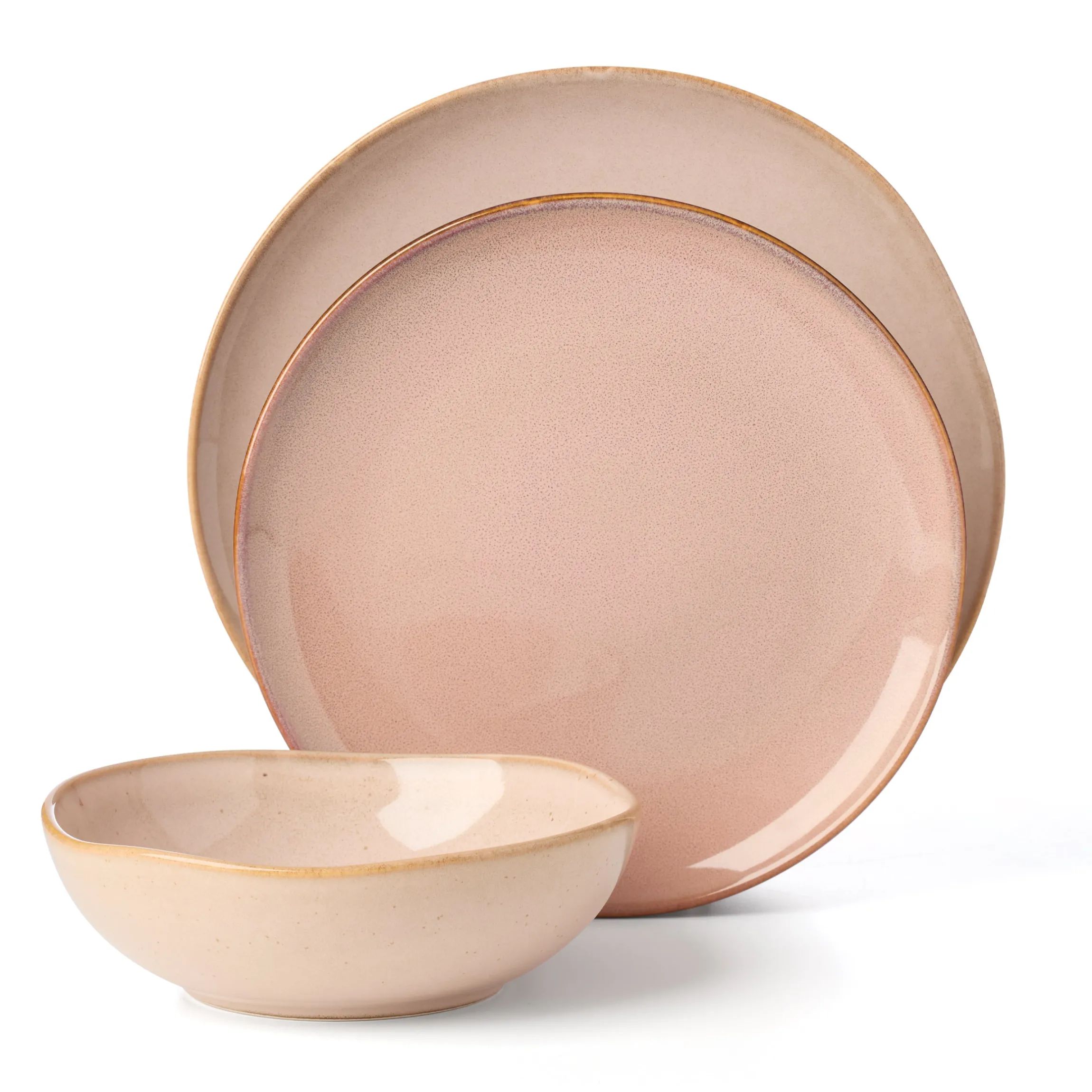 Organic Shades Clay 12-Piece Dinnerware Set