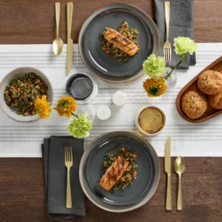 Organic Shades Gray 18-Piece Dinnerware Set