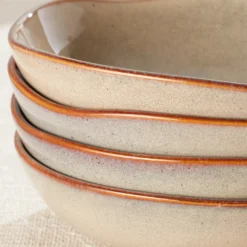 Organic Shades Oatmeal Pasta Bowls, Set of 4