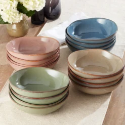 Organic Shades Oatmeal Pasta Bowls, Set of 4