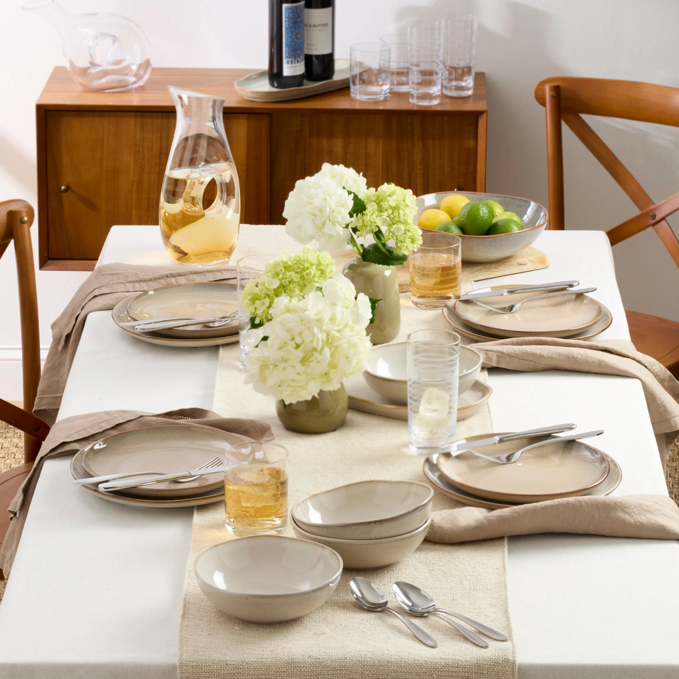 Organic Shades Oatmeal 18-Piece Dinnerware Set