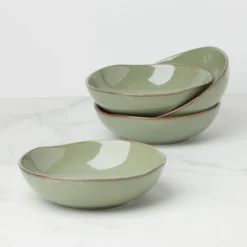 Organic Shades Sage Green Pasta Bowls, Set of 4
