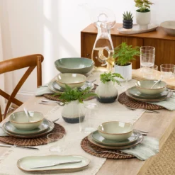 Organic Shades Sage Green 2-Piece Serving Set