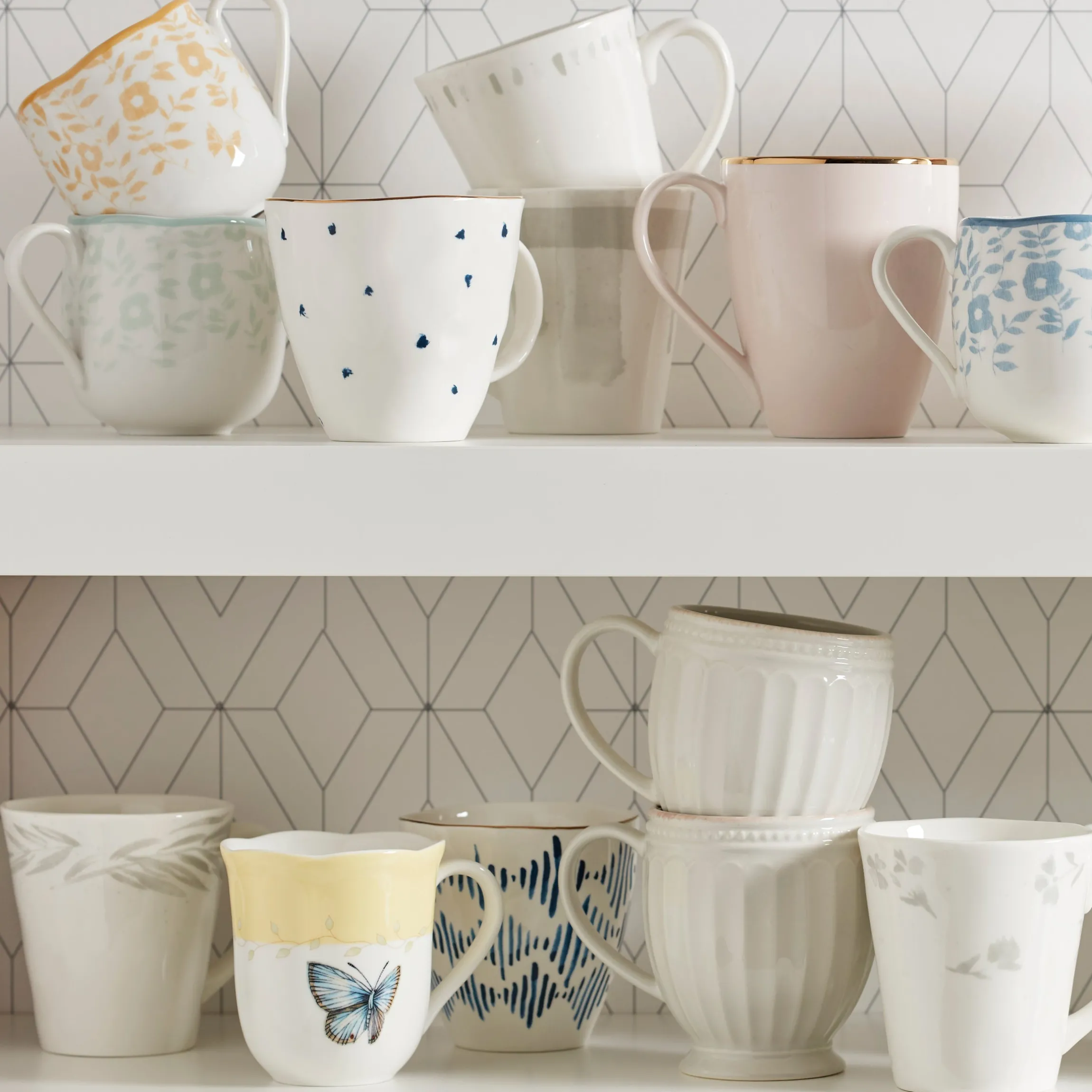 Oyster Bay Assorted Mugs, Set of 4
