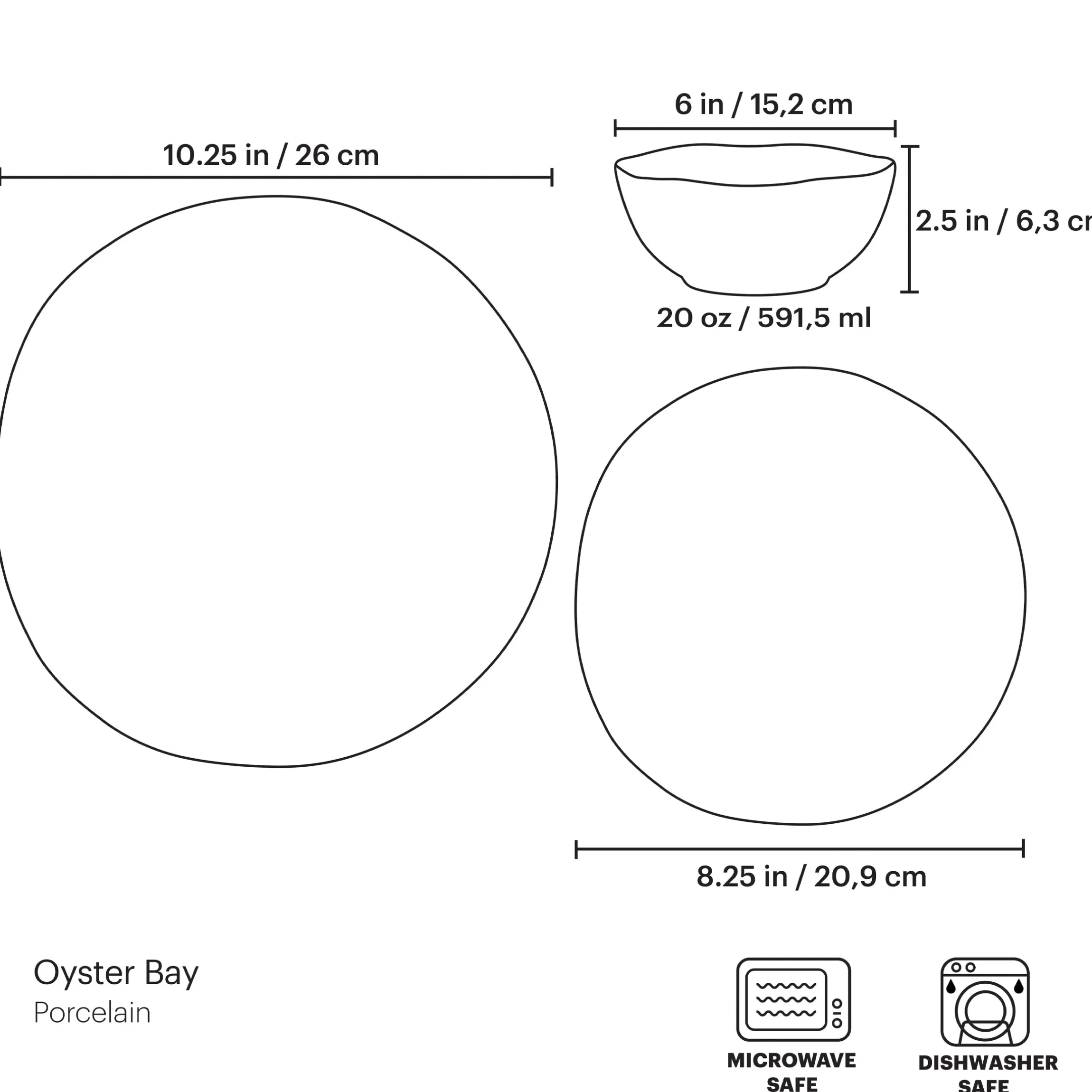 Oyster Bay 12-Piece Dinnerware Set