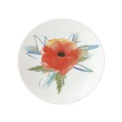 Passion Bloom Tidbit Plate, Persimmon