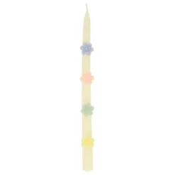 Pastel Flowers Taper Candles, Set of 2