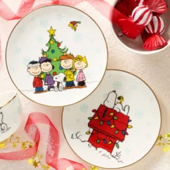 Peanuts Gang Accent Plates, Set of 4, Assorted