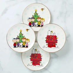 Peanuts Gang Accent Plates, Set of 4, Assorted