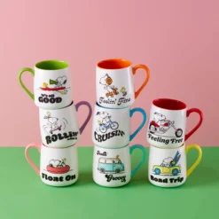 Peanuts Mugs Cruisin'-Feelin' Fine, Set of 2