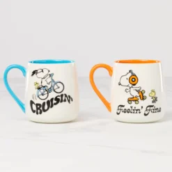 Peanuts Mugs Cruisin'-Feelin' Fine, Set of 2