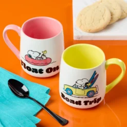Peanuts Mugs Road Trip-Float On, Set of 2