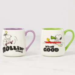 Peanuts Mugs Rollin'-All Good, Set of 2