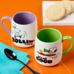Peanuts Mugs Rollin'-All Good, Set of 2