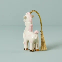 Personalized Baby's Pink Giraffe Ornament