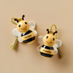 Personalized Bees 2-Piece Ornament Set