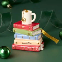 Personalized Bookworm Ornament