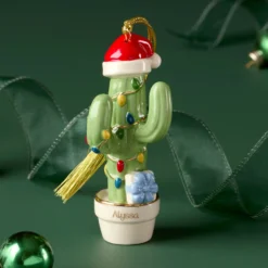 Personalized Christmas Cactus Ornament