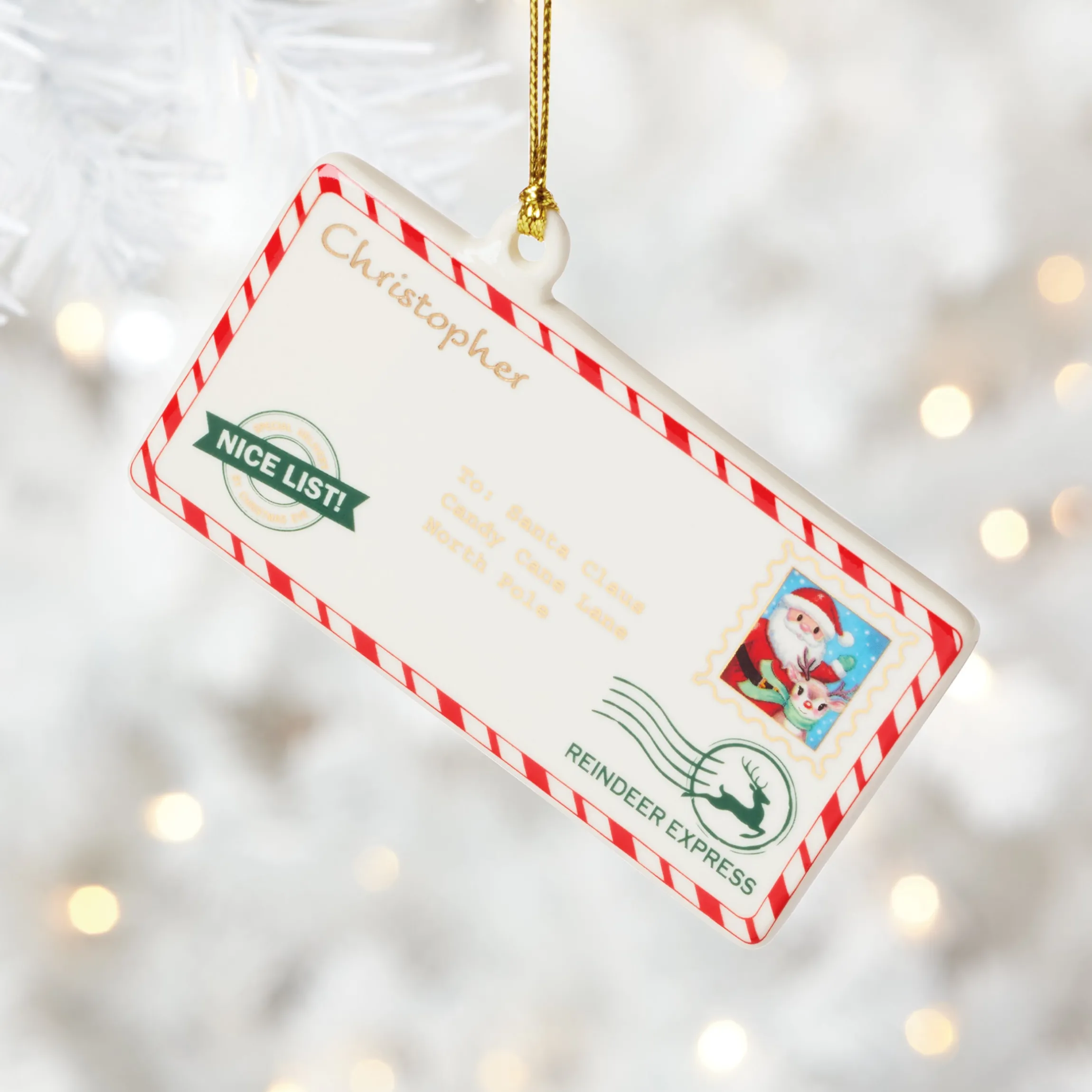 Personalized Letters to Santa Ornament