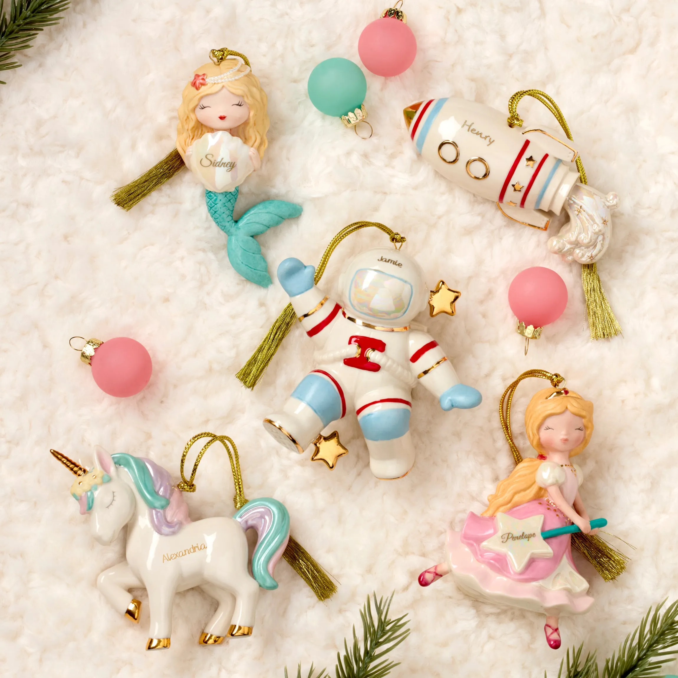 Personalized Prancing Unicorn Ornament