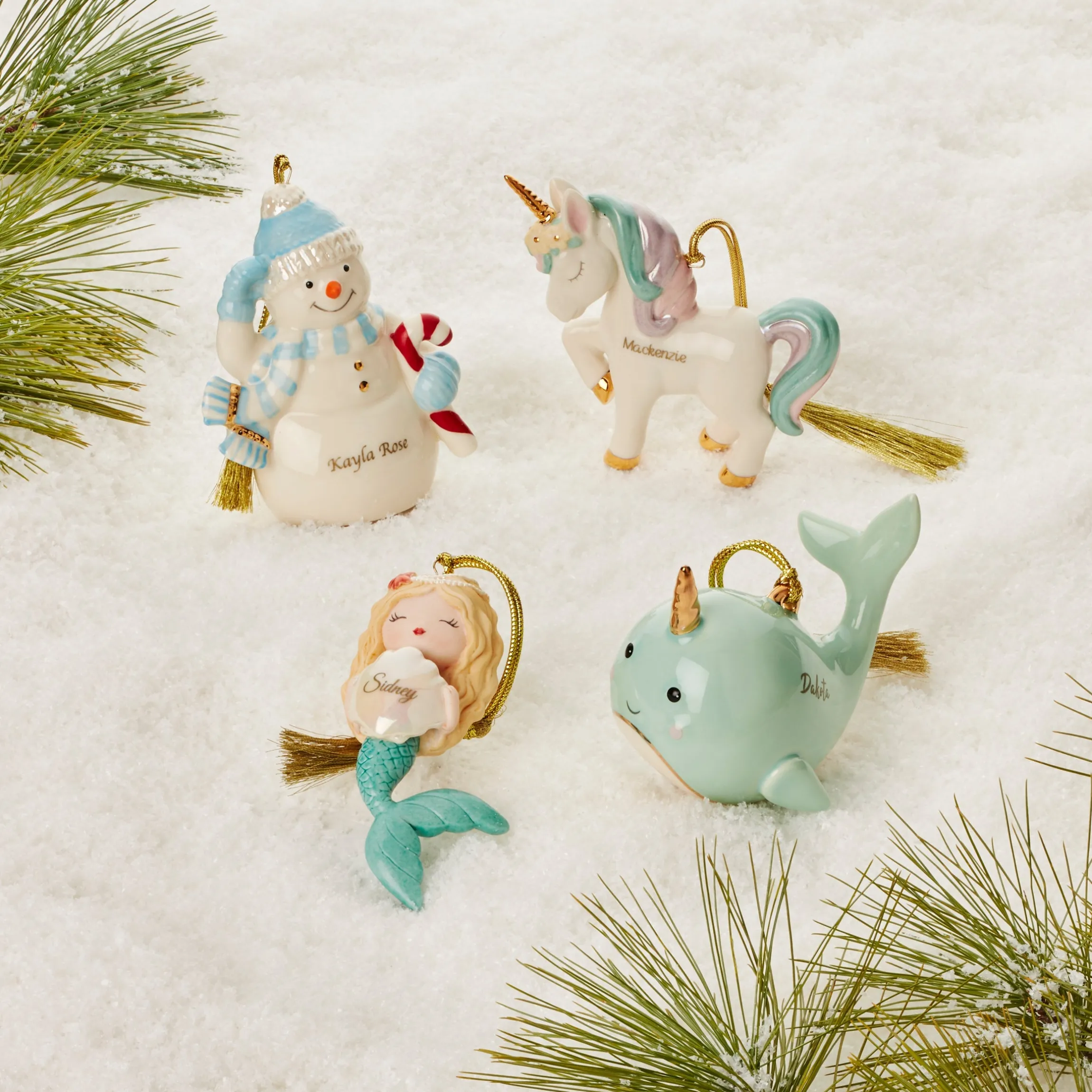 Personalized Prancing Unicorn Ornament