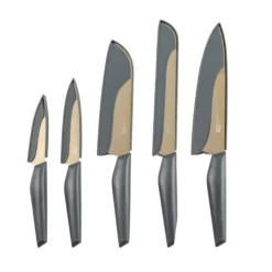 10-Piece Cutlery Set in Grey and Champagne