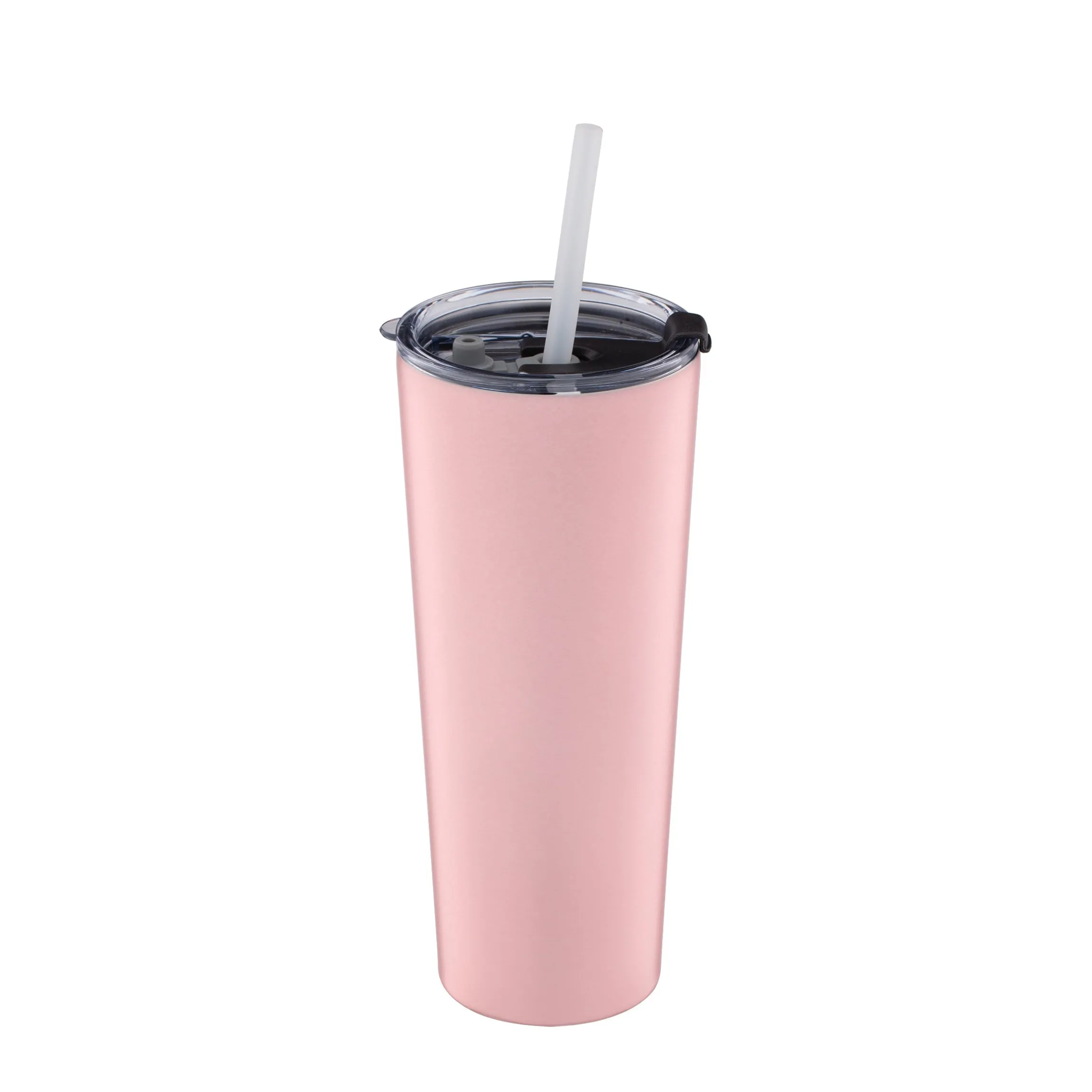 Pink Insulated Tumbler with Straw