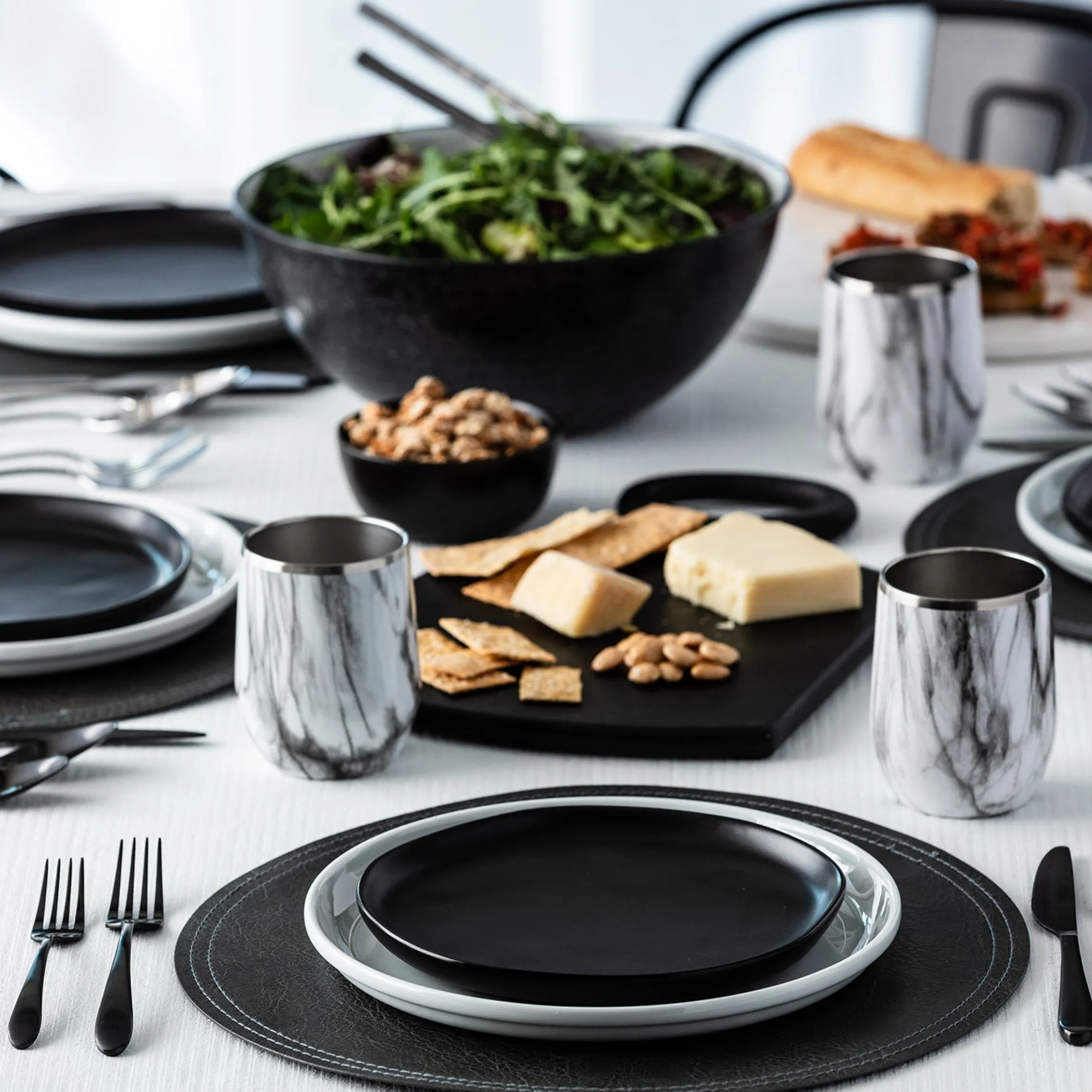 Poet Black Satin 20-Piece Flatware Set