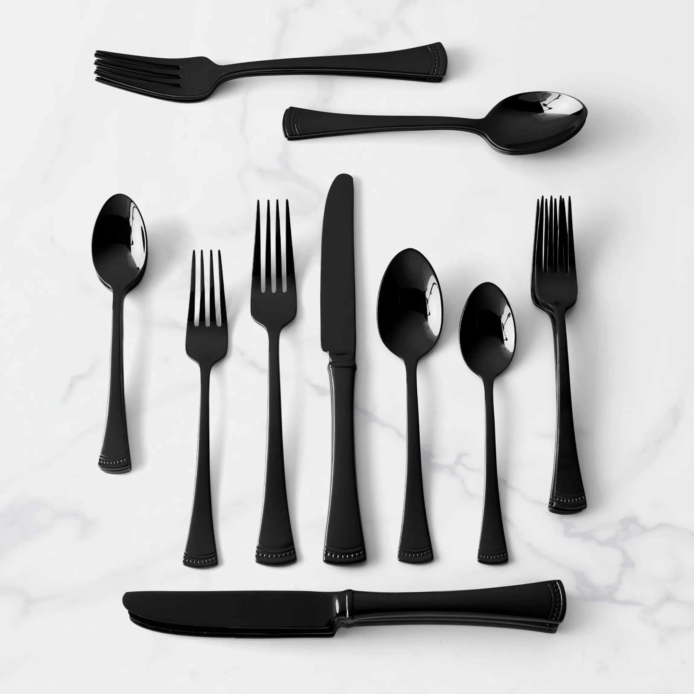 Portola Black Mirror 20-Piece Flatware Set